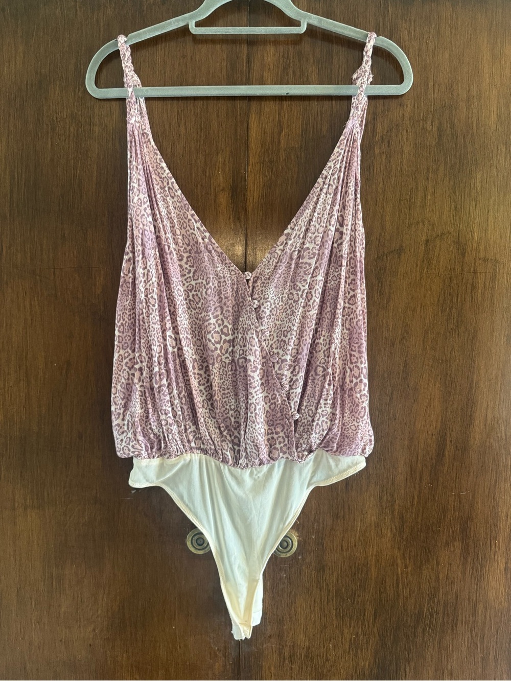 Free People | Siren Song Bodysuit in leopard/mauve combo